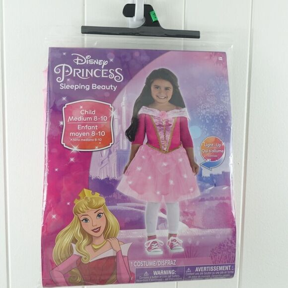 Disney Kids Sleeping Beauty Aurora Light-Up Costume Size Medium 8-10 - Picture 5 of 7